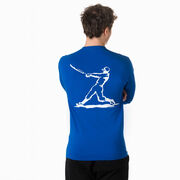 Baseball Tshirt Long Sleeve - Baseball Player  (Back Design)