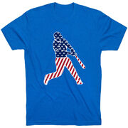 Baseball T-Shirt Short Sleeve - Baseball Stars and Stripes Player