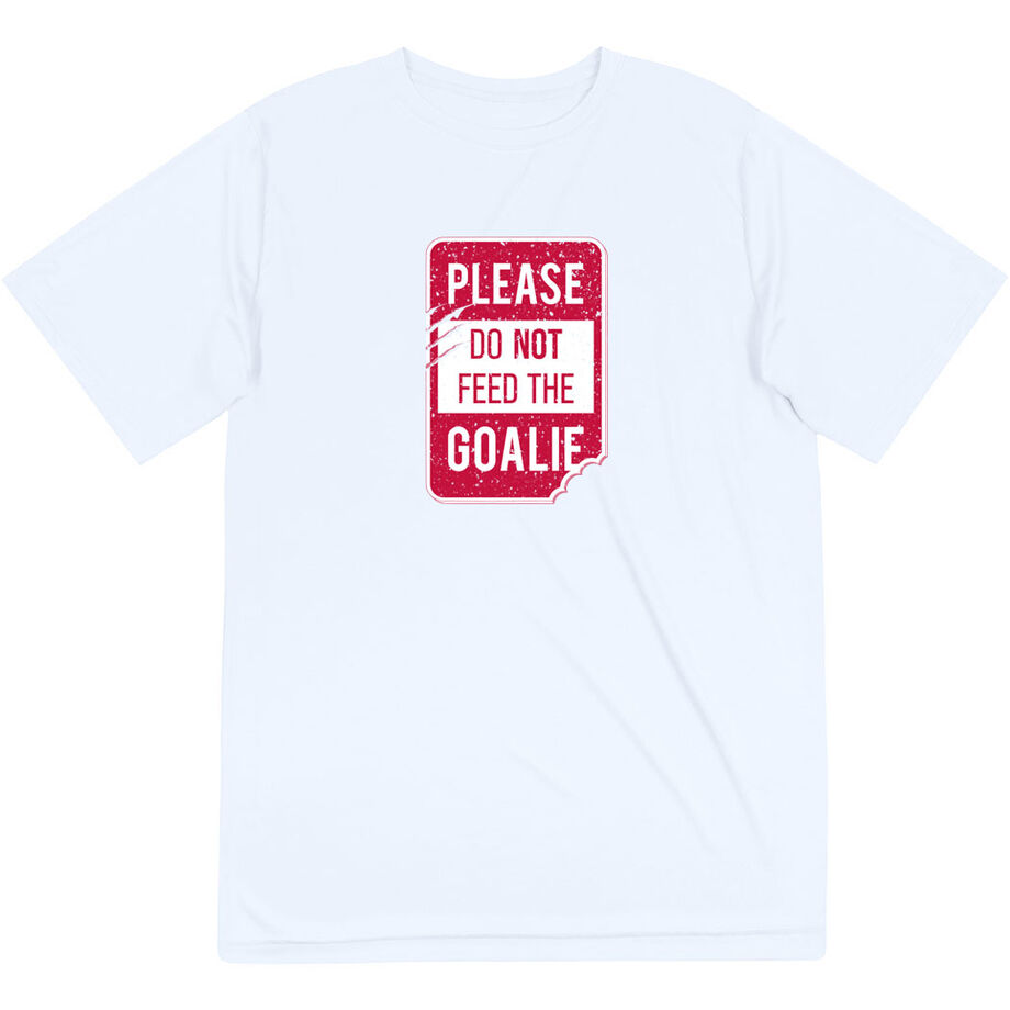 Hockey Short Sleeve Performance Tee - Don't Feed The Goalie