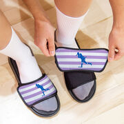 Field Hockey Repwell&reg; Slide Sandals - Stripes with Silhouette
