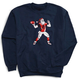 Football Crewneck Sweatshirt - Touchdown Santa