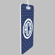 Girls Lacrosse Bag/Luggage Tag - Personalized Girls Lacrosse Pattern Monogram