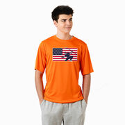 Hockey Short Sleeve Performance Tee - Patriotic Hockey