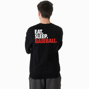 Baseball Crewneck Sweatshirt - Eat Sleep Baseball Bold (Back Design)