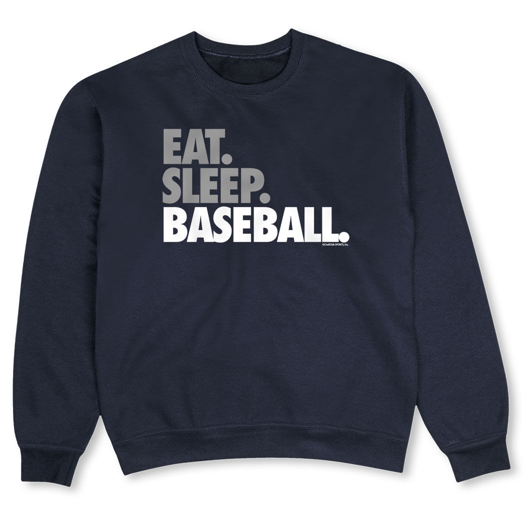 Eat Sleep Baseball Bold Text Baseball Standard Sweatshirt 