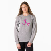 Field Hockey Tshirt Long Sleeve - Neon Field Hockey Girl