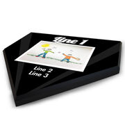 Baseball Home Plate Plaque Your Artwork With Color Background