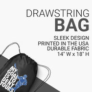 Guys Lacrosse Drawstring Backpack - My Goal Is To Deny Yours Defenseman