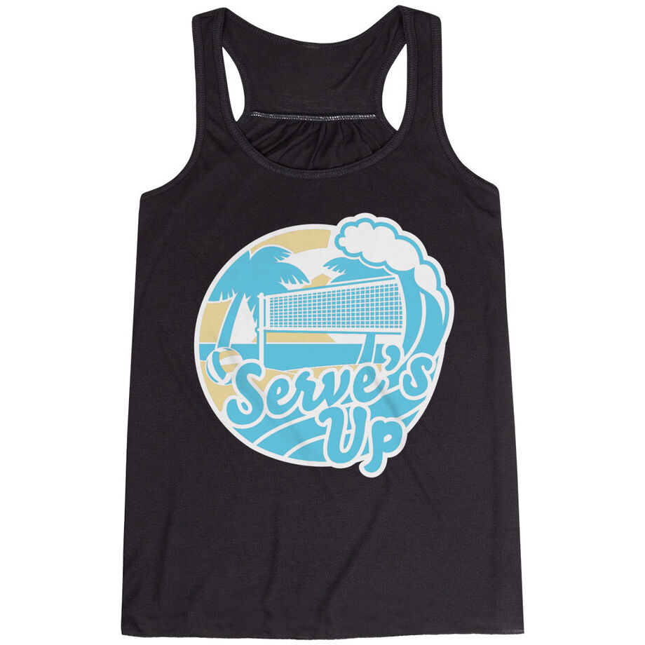 Volleyball Flowy Racerback Tank Top - Serve's Up