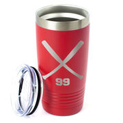 Softball 20 oz. Double Insulated Tumbler - Personalized Crossed Bats