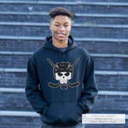 Hockey Hooded Sweatshirt - Hockey Helmet Skull