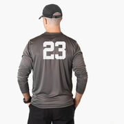 Baseball Long Sleeve Performance Tee - Baseball Dad Silhouette