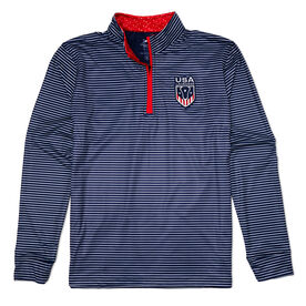 USA Lacrosse® Quarter Zip - USA Lax Stripe