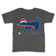 Baseball Toddler Short Sleeve Tee - Play Ball Christmas Dog