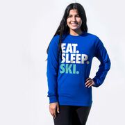 Skiing & Snowboarding Tshirt Long Sleeve - Eat. Sleep. Ski