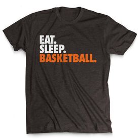 Basketball T-Shirt Short Sleeve Eat. Sleep. Basketball. [Charcoal/Adult XX-Large] - SS