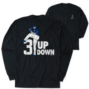 Baseball Tshirt Long Sleeve - 3 Up 3 Down  (Back Design)