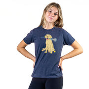 Girls Lacrosse Short Sleeve T-Shirt - Chase The Lax Dog