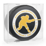 Personalized Player's Official Bar Mitzvah Hockey Puck