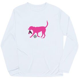 Soccer Long Sleeve Performance Tee - Sasha the Soccer Dog