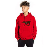 Guys Lacrosse Hooded Sweatshirt - Max The Lax Dog