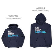 Lacrosse Hooded Sweatshirt - Eat. Sleep. Lacrosse.