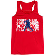 Hockey Flowy Racerback Tank Top - Bones Heal Hockey