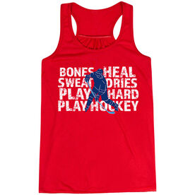 Hockey Flowy Racerback Tank Top - Bones Heal Hockey