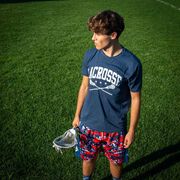 Guys Lacrosse Short Sleeve T-Shirt - Crossed Sticks