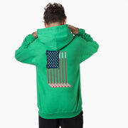 Hockey Hooded Sweatshirt - USA Sticks (Back Design)