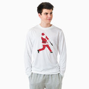 Baseball Long Sleeve Performance Tee - Home Run Santa