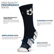 Soccer Woven Mid-Calf Socks - Soccer Ball