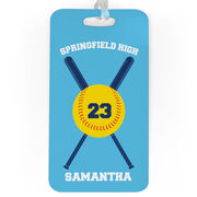 Softball Bag/Luggage Tag - Personalized Team Crossed Bats