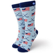 Men's Hockey Dress Socks - USA Patriotic