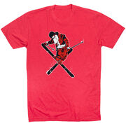 Skiing Short Sleeve T-Shirt - Freestyle Santa