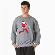 Baseball Crewneck Sweatshirt - Baseball Santa