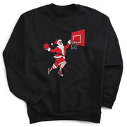 Basketball Crewneck Sweatshirt - Slam Dunk Santa