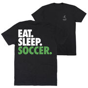 Soccer Short Sleeve T-Shirt - Eat. Sleep. Soccer (Back Design)