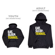 Tennis Hooded Sweatshirt - Eat. Sleep. Tennis.