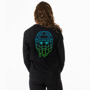 Hockey Tshirt Long Sleeve - Have An Ice Day Smiley (Back Design)