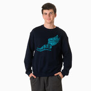 Cross Country Crewneck Sweatshirt - Winged Foot Inspirational Words