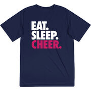 Cheerleading Short Sleeve Performance Tee - Eat. Sleep. Cheer.