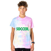 Soccer Short Sleeve T-Shirt - Eat. Sleep. soccer Tie Dye