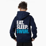 Swimming Hooded Sweatshirt - Eat. Sleep. Swim. (Back Design)