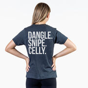 Hockey Short Sleeve T-Shirt - Dangle Snipe Celly Words (Back Design)