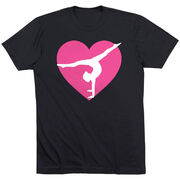 Gymnastics Short Sleeve T-Shirt - Gymnast Heart