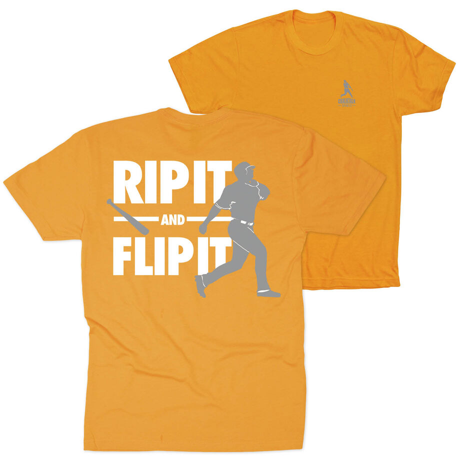 Baseball Short Sleeve T-Shirt - Rip It Flip It (Back Design)
