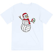 Volleyball Short Sleeve Performance Tee - Serving Holiday Cheer