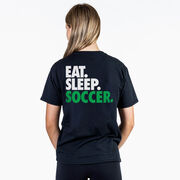 Soccer Short Sleeve T-Shirt - Eat. Sleep. Soccer (Back Design)