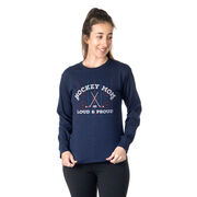 Hockey Tshirt Long Sleeve - Loud and Proud Hockey Mom